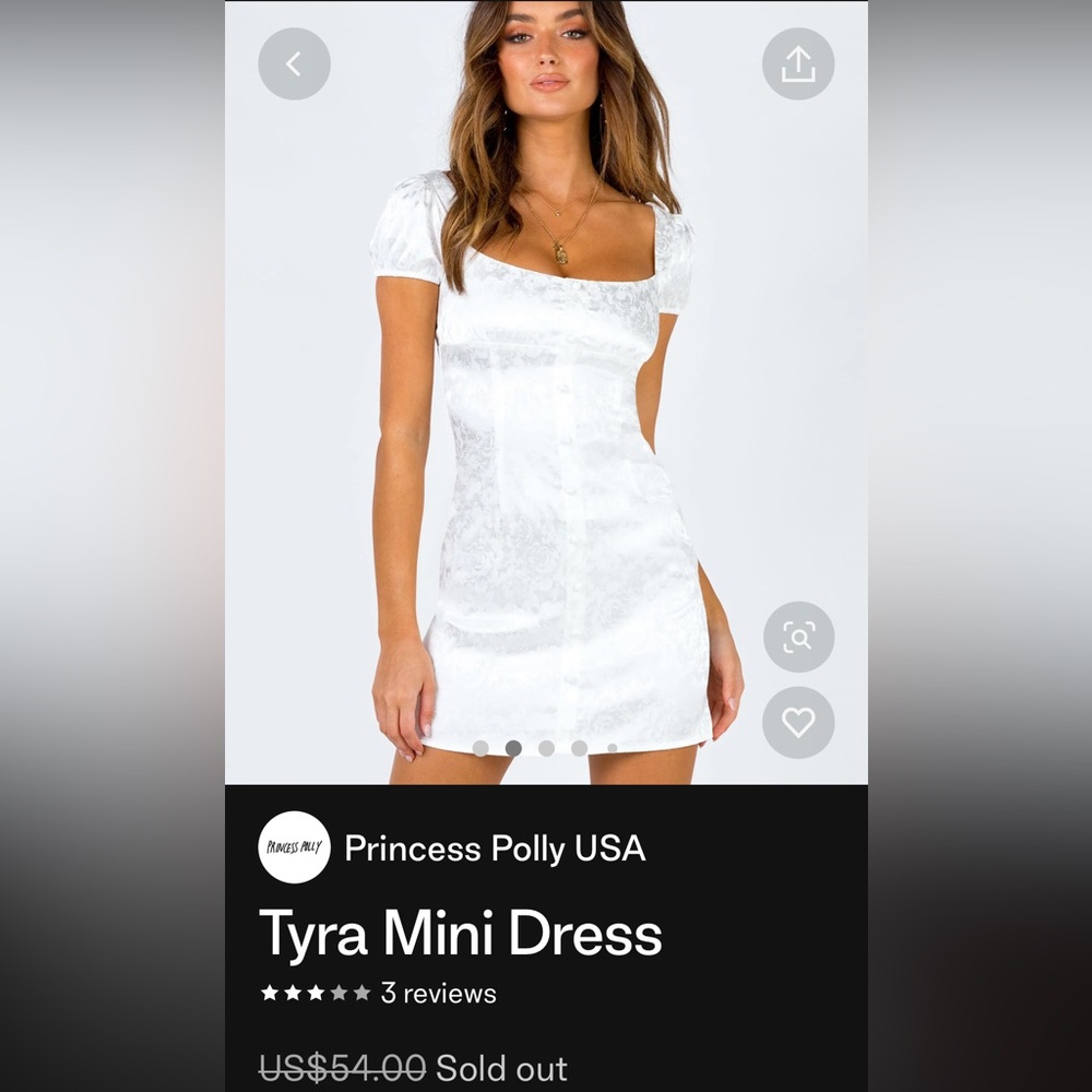 Princess polly mini white dress